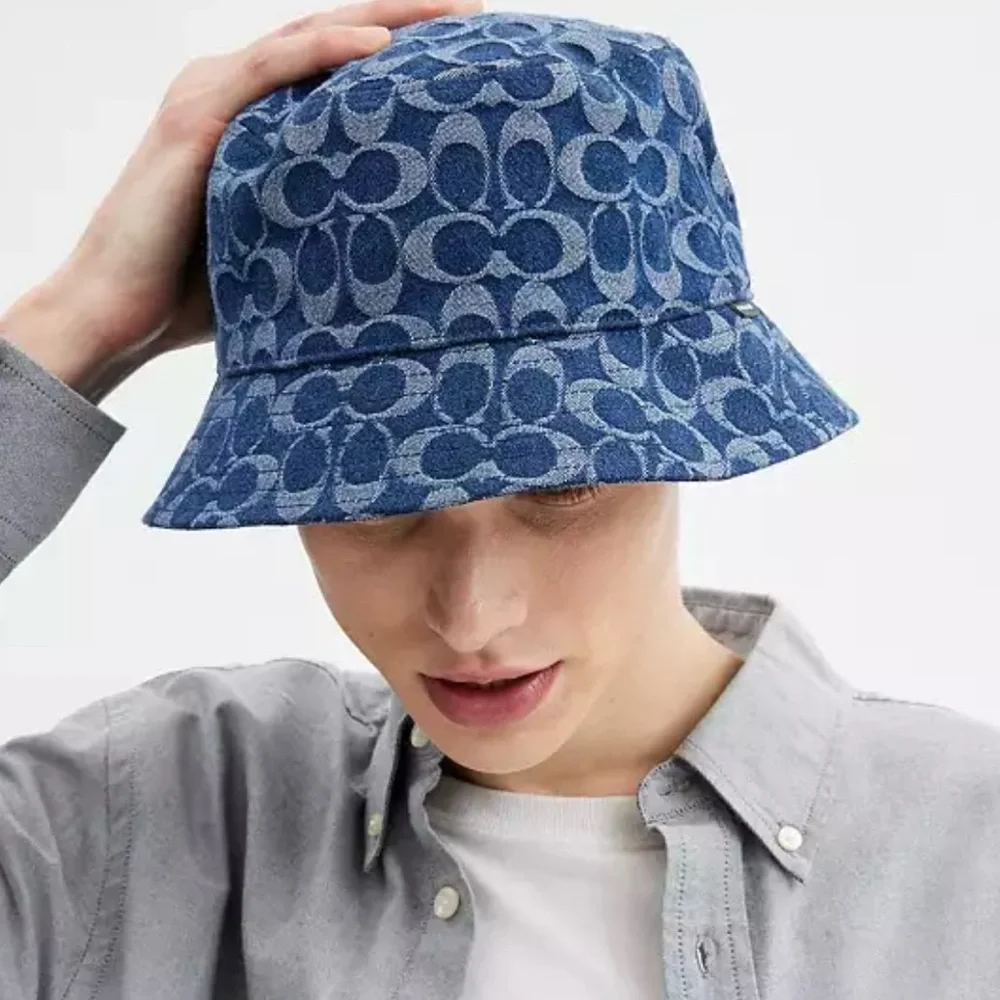 Coach Blue Patterned Men's Hat - Picture 2 of 10